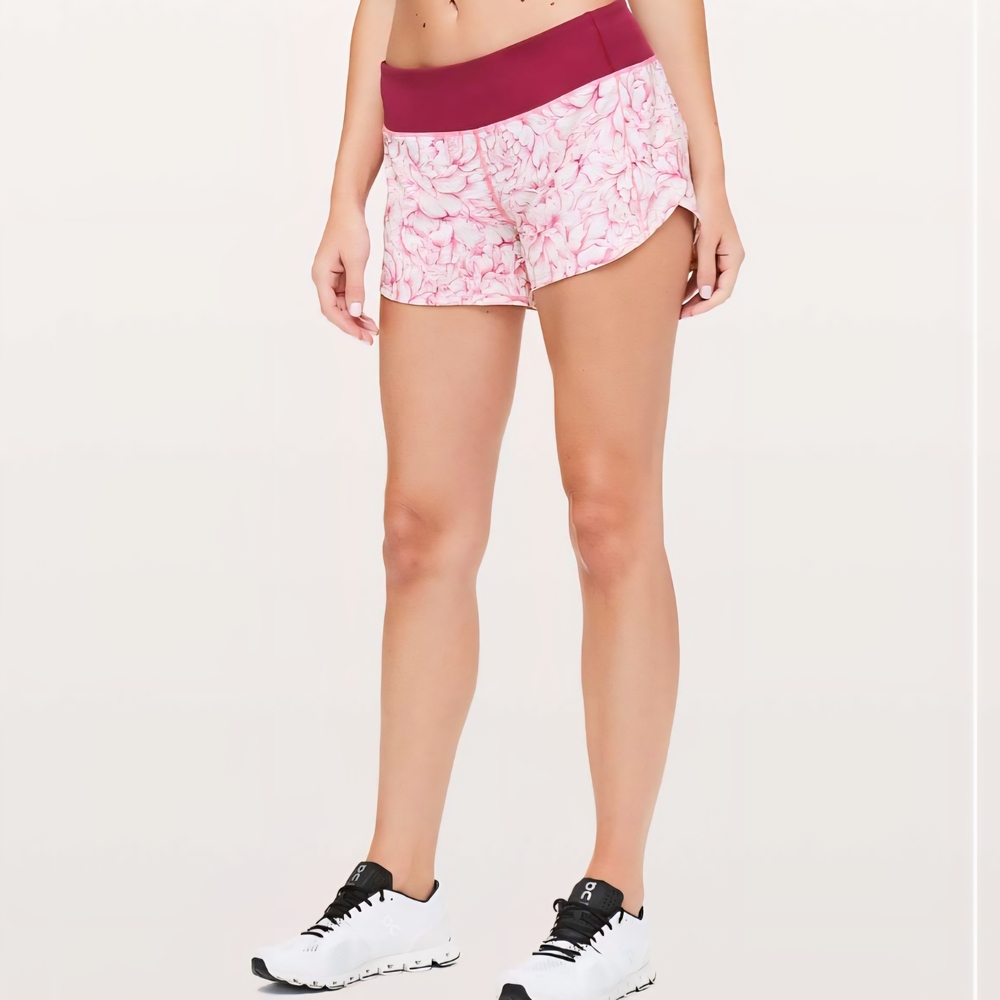 Lululemon Pink and Burgundy Athletic Shorts